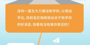 一大波公办学位正在赶来!深圳10+1区新改扩建学校一览!