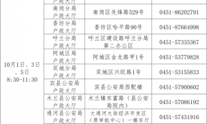 节日我在岗 窗口不打烊 冰城公安国庆“节日窗”上线啦！